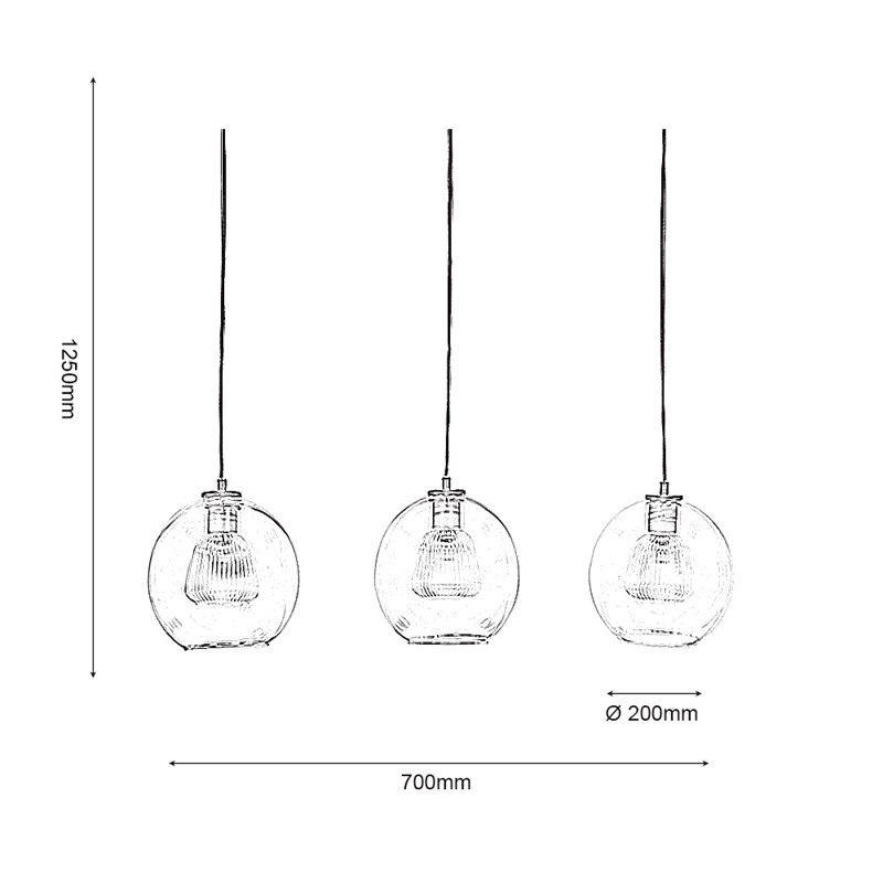3 - Light Matte Black Pendant