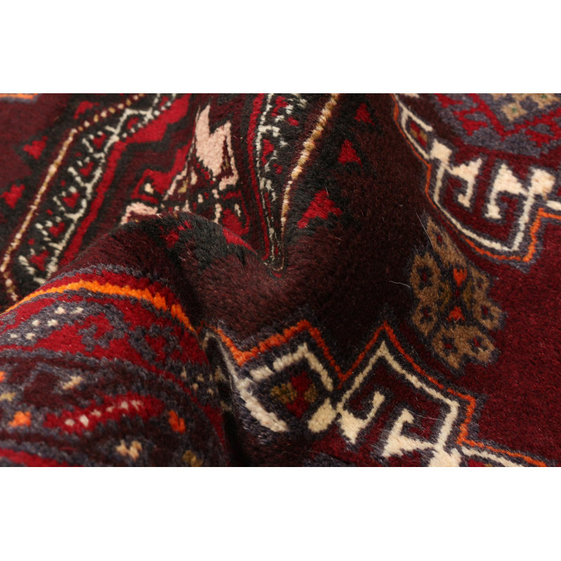 Tapis unique en laine noué à la main 3 pi 2 po x 5 pi 11 po nouvel âge Briceton