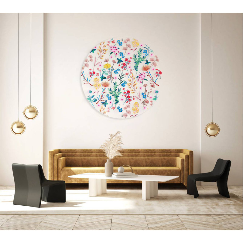 Handmade Traditional Plants & Flowers Wall Decor on Acrylic
