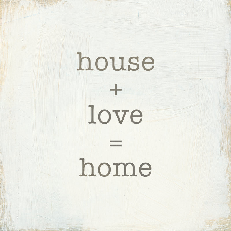 Home Sweet Home IV - Imprimé, Non, H 12 po x l 12 po x P 1,25 po, Toile encadrée noire