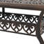 Rectangular Outdoor Aluminum Dining Table with Umbrella Hole