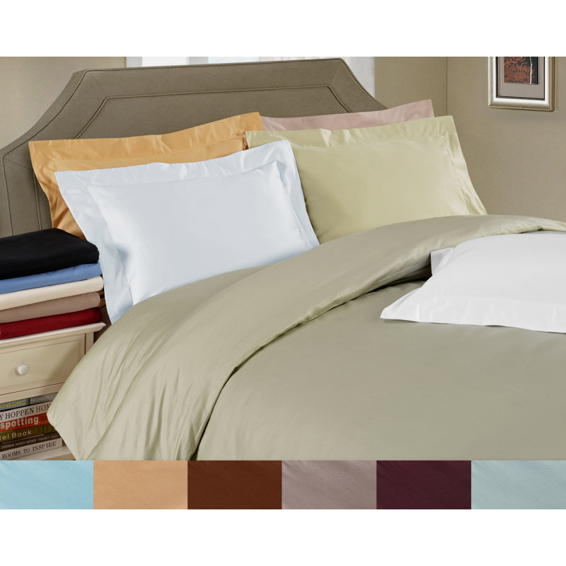 Modern & Contemporary Egyptian Cotton Certified Egyptian Cotton Duvet Cover, Gold