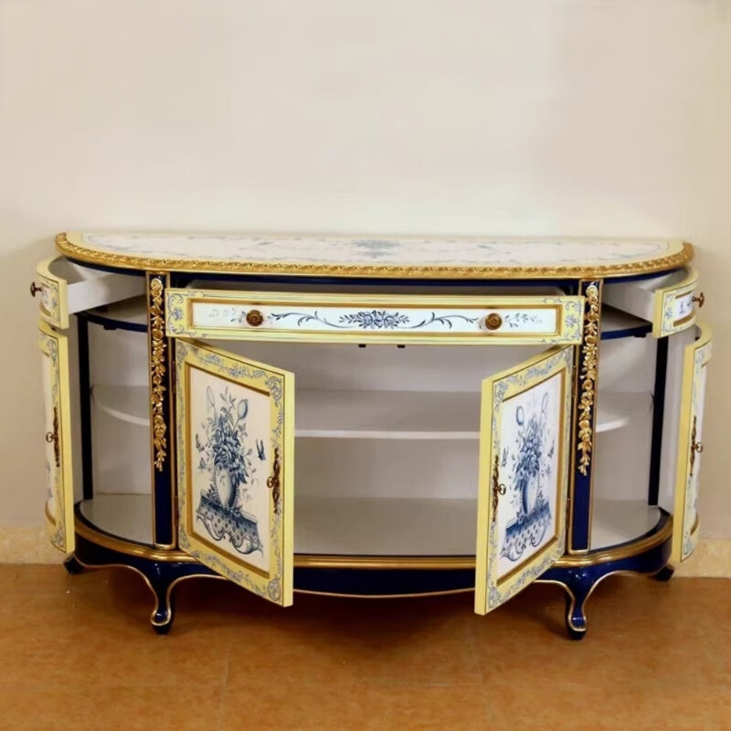Armoire d'entrée rétro peinte