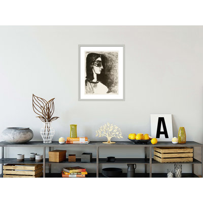 Buste de profil (Portrait de Jacqueline) par Pablo Picasso, impression giclée encadrée