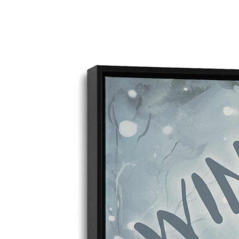 «Winter Wishes» par Nicole DeCamp, reproduction d'art, L 12 po x H 16 po, Noir, Toile avec cadre