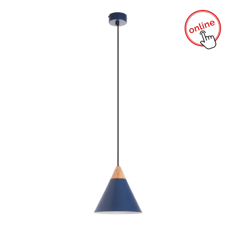 Aaruhi 1 - Light Cone Pendant, 59.06cm H x 7.87cm W x 7.87cm D, Blue