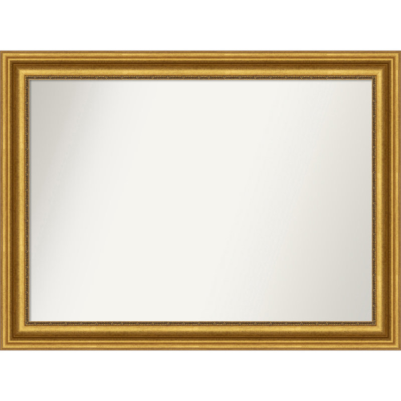 Miroir de salle de bain Jashawna, 32,75 po x 43,75 po, Doré