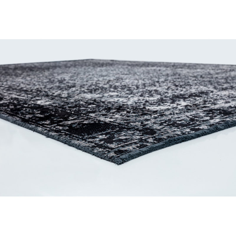 Rapture Black/Gray Damask Luxury Area Rug, Rectangle 7'10" x 11'2"