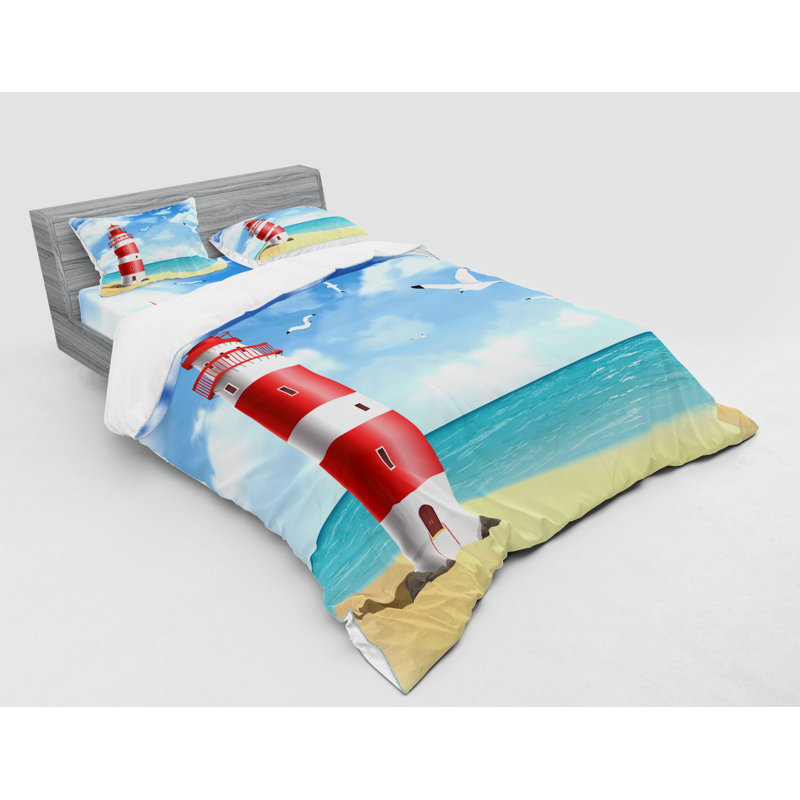 Coastal Duvet Cover, Queen Duvet Cover + 3 Additional Pieces