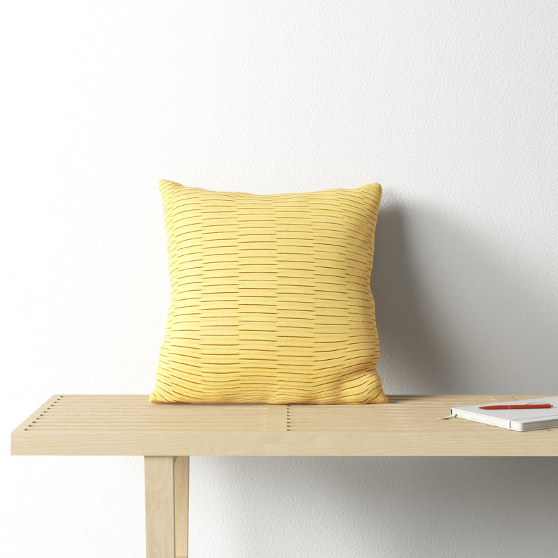 Retha Indoor/Outdoor Throw Pillow, 20" H x 20" W x 4" D, Gold