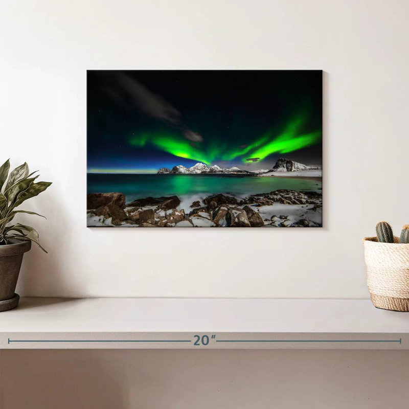 Alvord Lofoten, aurores boréales, H 8 po x l 12 po