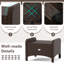 Patiojoy 2 Pieces Outdoor Patio Pe Wicker Ottomans With Removable Cushions Footstools-110331710