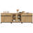 Modern Sideboard With Adjustable Shelves, 3 In 1 Storage Cabinet With Glass Doors, Coffee Bar Cabinet For Living Room, Kitchen-102315638