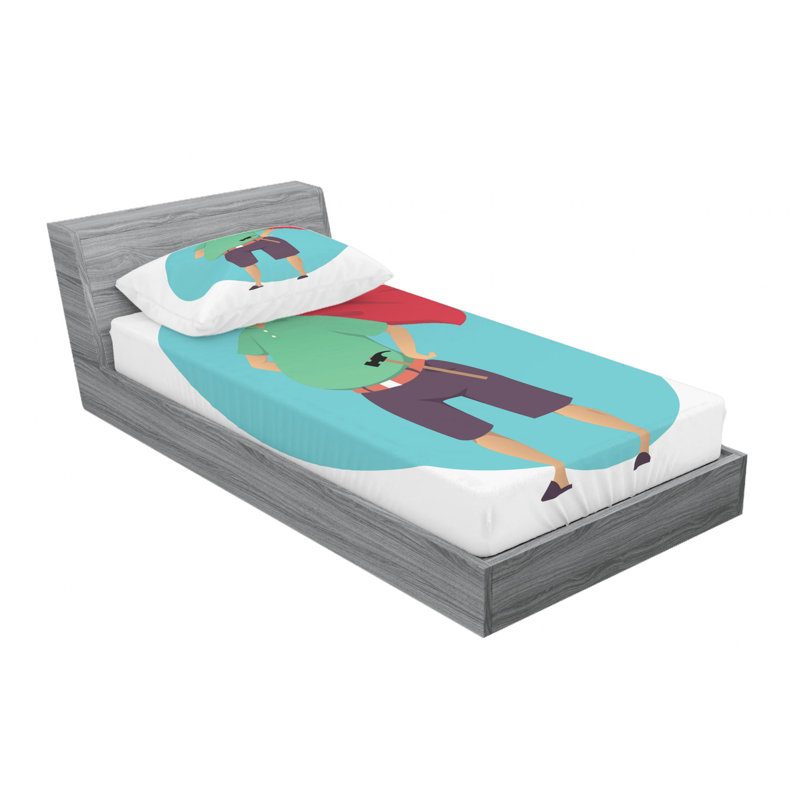 Ensemble de draps grand-père, Ensemble de draps pour lit simple avec drap-housse