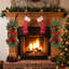 2 décorations de Noël pour la porte d'entrée : guirlande de 45 cm avec boules, ruban, pommes de pin et formes de larme, en pin artificiel, pour mur, fenêtre ou cheminée.
