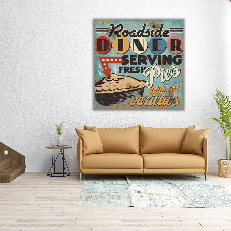 Diners And Drive Ins II - Canvas Print Wall Art, 30" H x 30" W