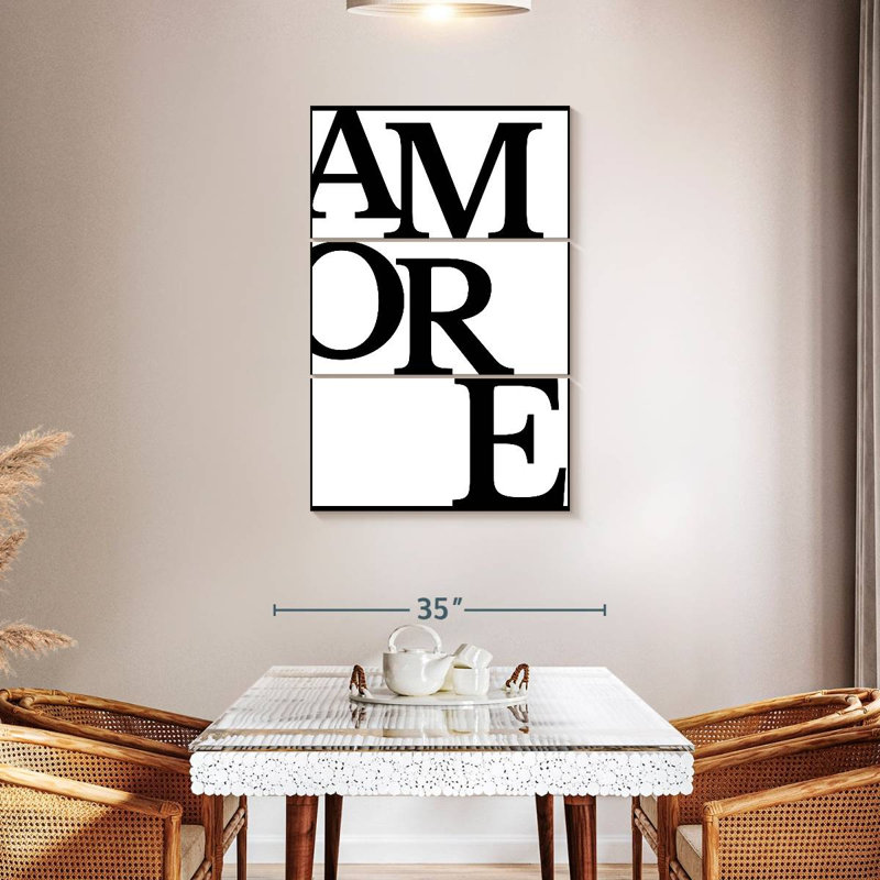 Tergel Amore, typographie, H 45 po x l 28 po