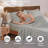 Blue & Yellow Striped Sheet Set King Size, 100% Cotton Fitted Sheet Set with Deep Pockets, Crisp Cool Feeling, Ribbon Stripes Design, 4-Piece All Season Bedding-123229402-123229398