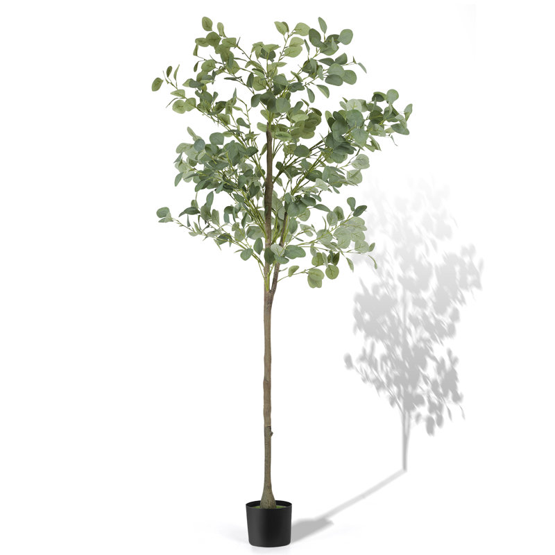 Holzman Faux Eucalyptus Tree in Pot, 70.8" H x 12" W