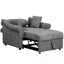 Fauteuil convertible en chenille avec dossier réglable-428265134