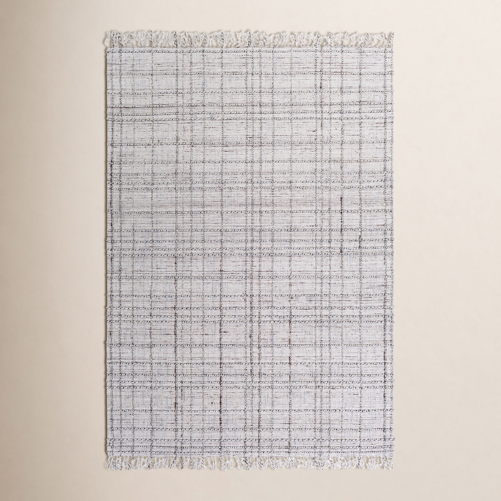 Mulliken Light Gray Ivory Hand-Loomed Rug, Rectangle 5' x 7'6"