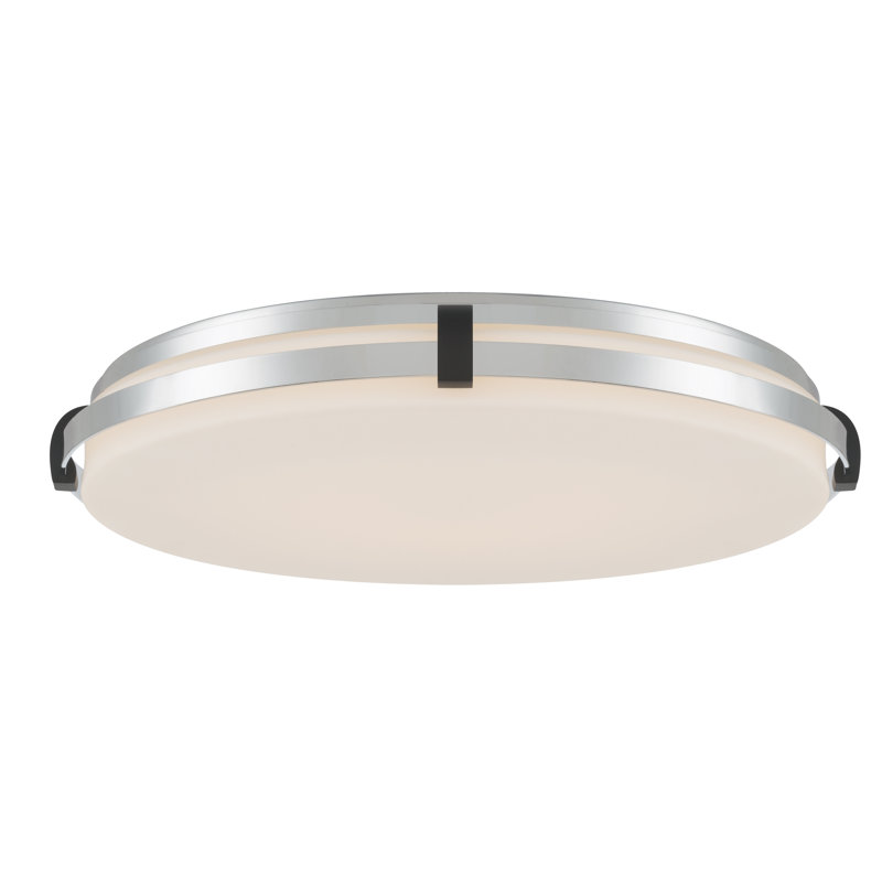 Arclume 18.75" 5CCT LED Flush Mount, Chrome, 2.75" H x 18.75" W x 18.75" D, 45 W