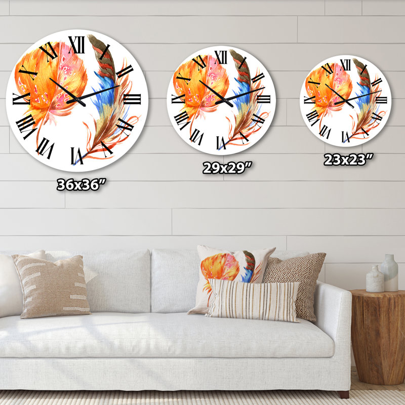 Horloge murale bohème et éclectique, Surdimensionné