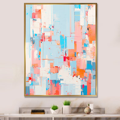 «Blue Orange Interlocking Perspectives», reproduction sur toile