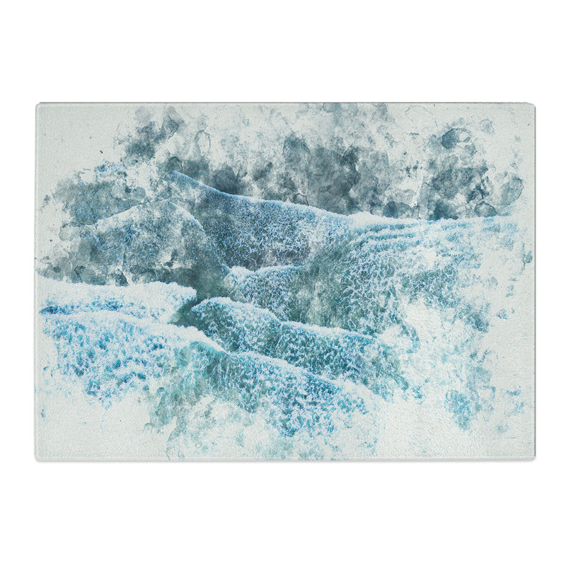 Tempered Glass San Francisco Beach Chopping Board, 20 cm x 28.5 cm