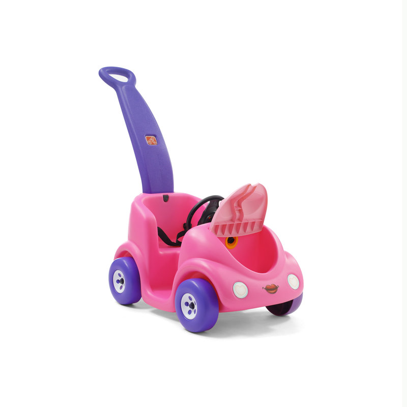 Pink and Purple Durable Plastic Push Around Buggy Car
