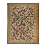 Wool Floral Area Rug in Brown