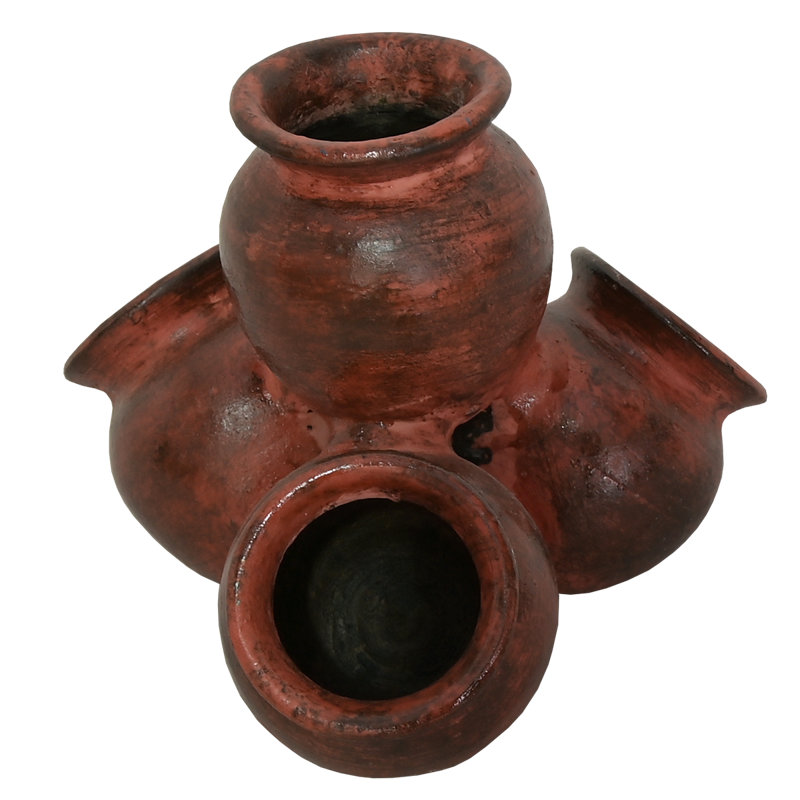 Waterfall Indoor Clay Planter Pots, Red