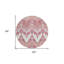 Tapis rond lavable intérieur ikat 8 pi Blush Mauve