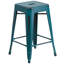 Kai Industrial Style Bar Stool - Set of 4 - Modern Metal Counter or Bar Height-270456263-270456258