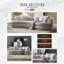 Canapé Iniko Beige Boucle avec 6 coussins