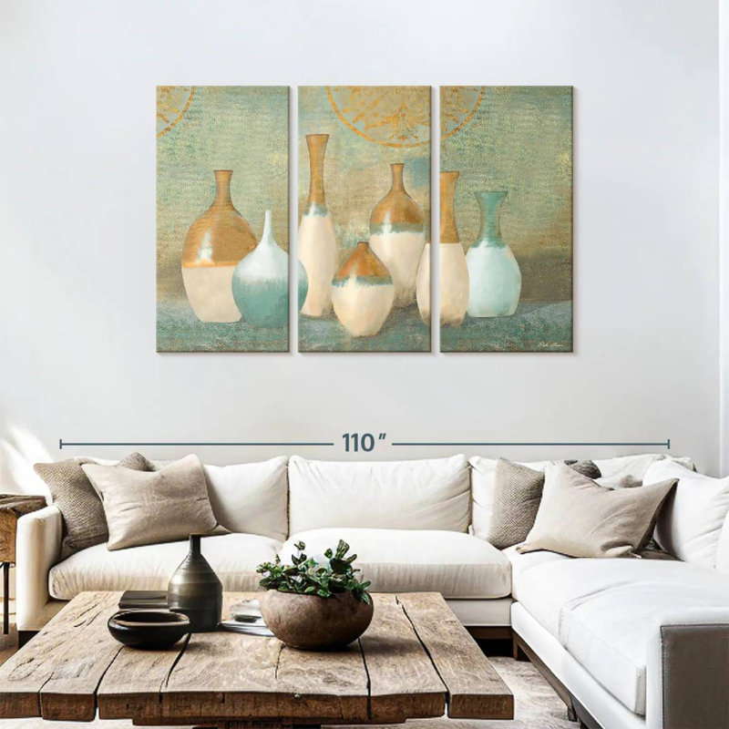 Senne Ivory Vessels, 48" H x 74" W