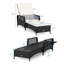 Chaise longue en rotin avec accoudoirs inclinables Costway Pe