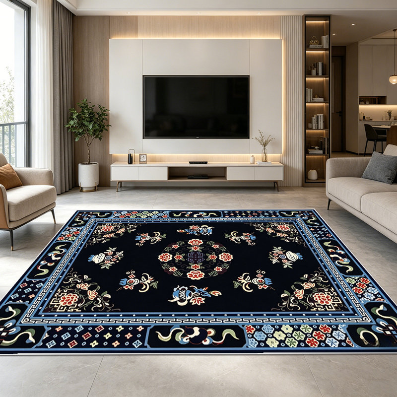 1PC Vintage Floral Persian Traditional area rugs for Living Room, Soft and Comfortable, Suitable for all seasons, easy-to-maintain, machine washable Indoor floor mat, Under Table Farmhouse suitable for dining room, bedroom, foyer, home office,