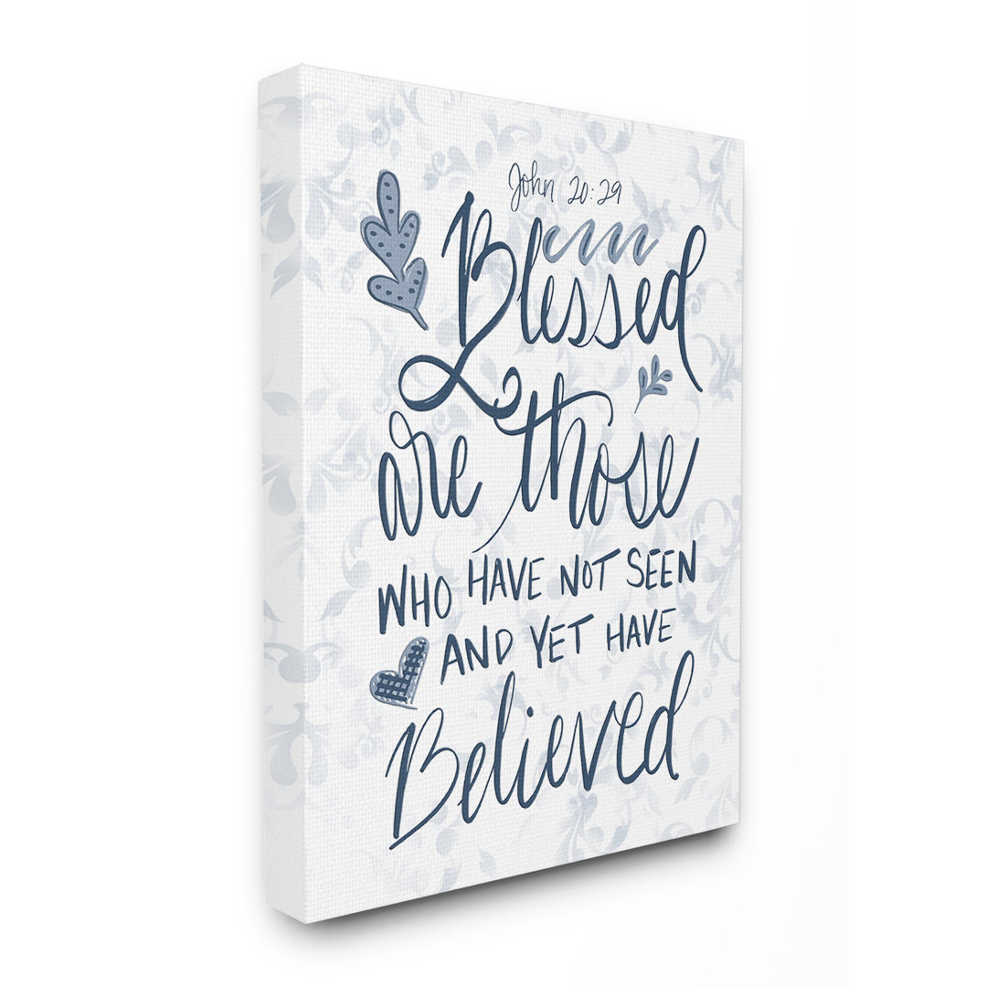 " Blessed Are Those Elegant Navy Blue And White " by Tara Moss Gracie Oaks 