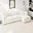 Modern Chenille Loveseat Sofa Couch With Ottoman-506217864-506217867