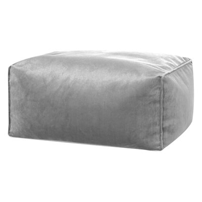 Mattox 25" Wide Velvet Rectangle Pouf Ottoman by Trule