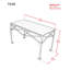 Table à roulettes en aluminium Adrianna Gear