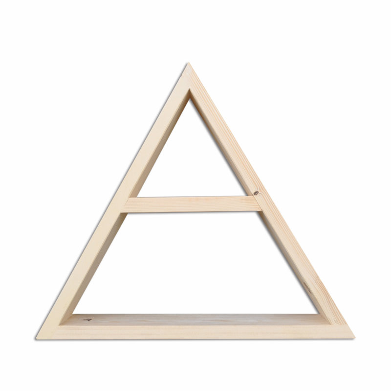 Tablette flottante triangulaire en bois massif 2 pièces Lillie