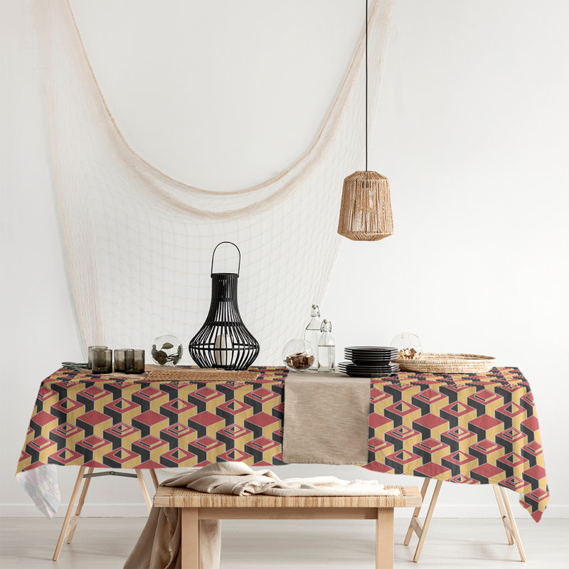 Nappe de gratte-ciels classiques, Rouge/jaune