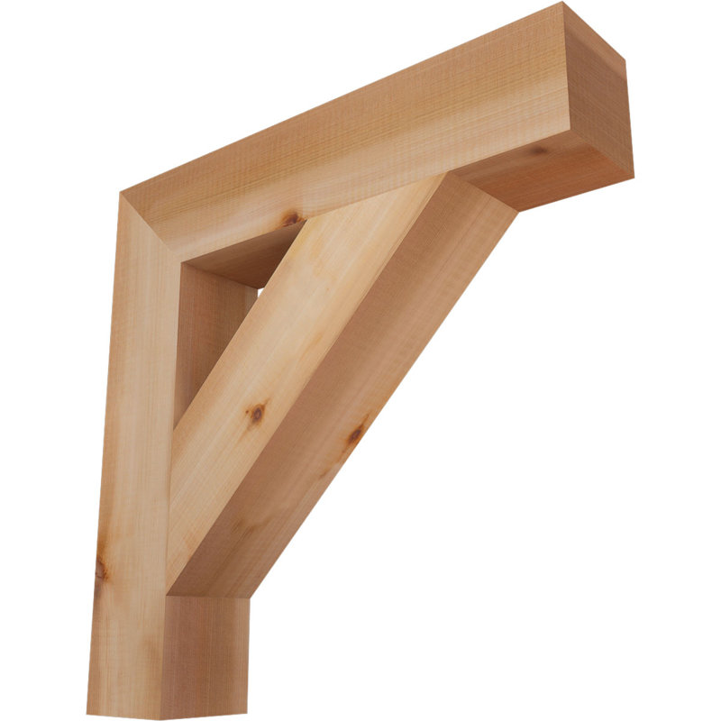Support de bloc traditionnel, Cèdre rouge de l'Ouest (lisse), H 20 po x l 3,5 po x P 20 po