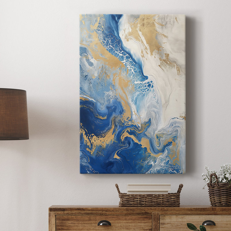 Série ABSTRACT CDXII - Toile tendue avec châssis de qualité supérieure - Prêt à être accroché, H 36 po x l 24 po