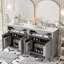 Ensemble de meuble-lavabo moderne 60 "avec meuble-lavabo double 60" (séparé)-940673185