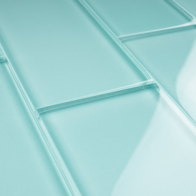 Carreau de mosaïque en verre 3 po x 6 po Supreme, Bleu