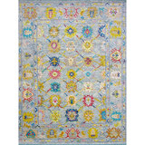 Hand Woven Cotton and Wool Abstract Area Rug