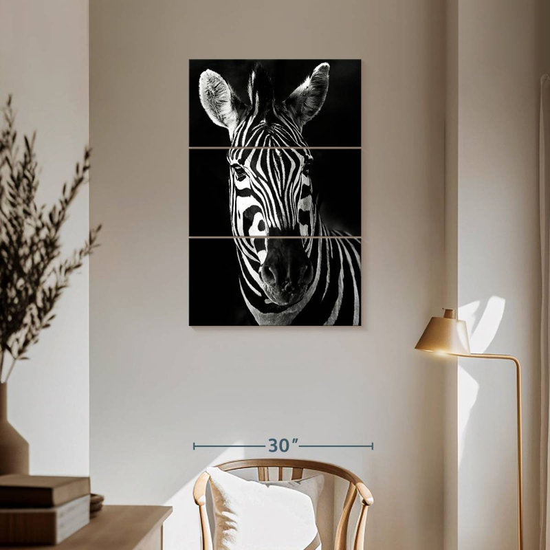 Brampt Serious Zebra, 57" H x 36" W